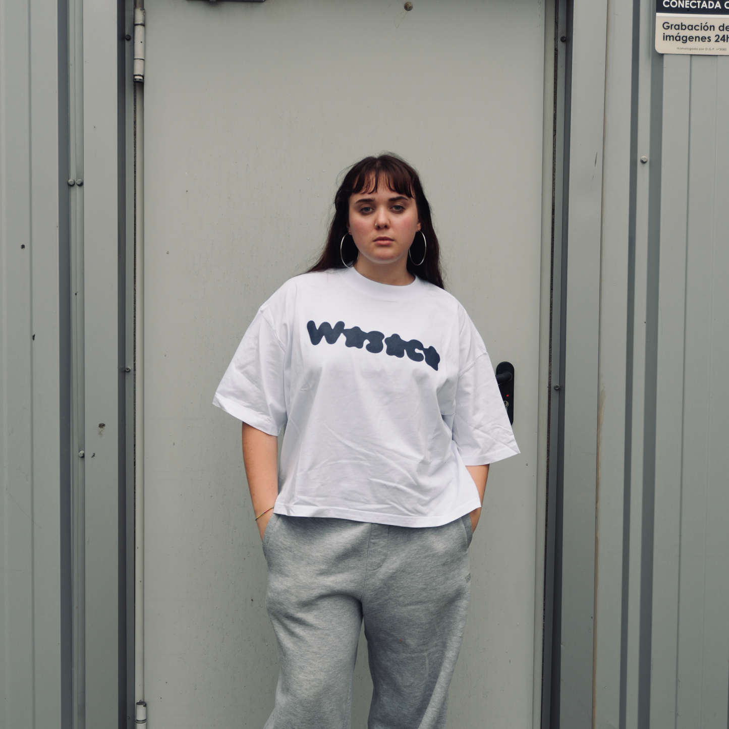 MELTED STAR WHITE BOXY TEE