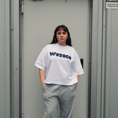MELTED STAR WHITE BOXY TEE