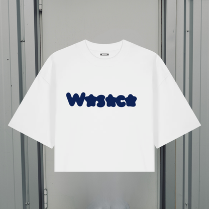 MELTED STAR WHITE BOXY TEE