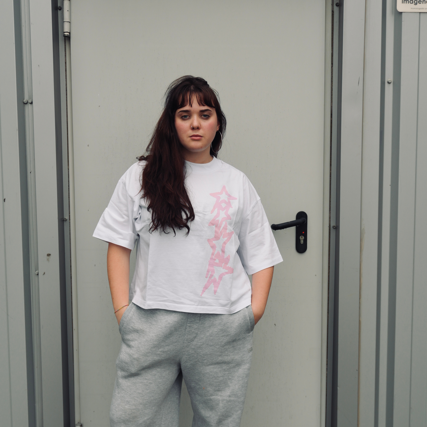 STARLINK WHITE BOXY TEE