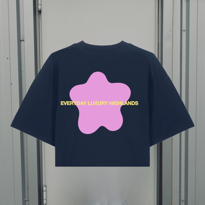 MELTED STAR NAVY BOXY TEE
