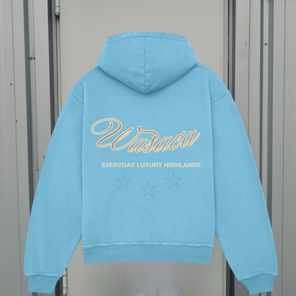 F&F HERITAGE BLUE HEAVY HOODIE