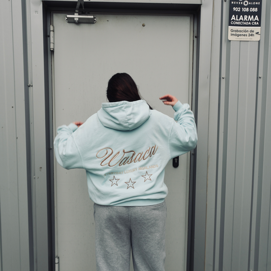 F&F HERITAGE BLUE HEAVY HOODIE