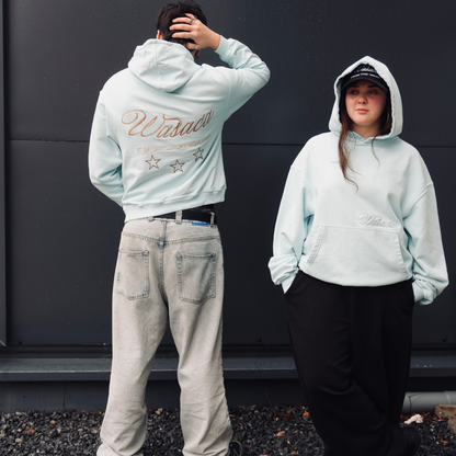 F&F HERITAGE BLUE HEAVY HOODIE