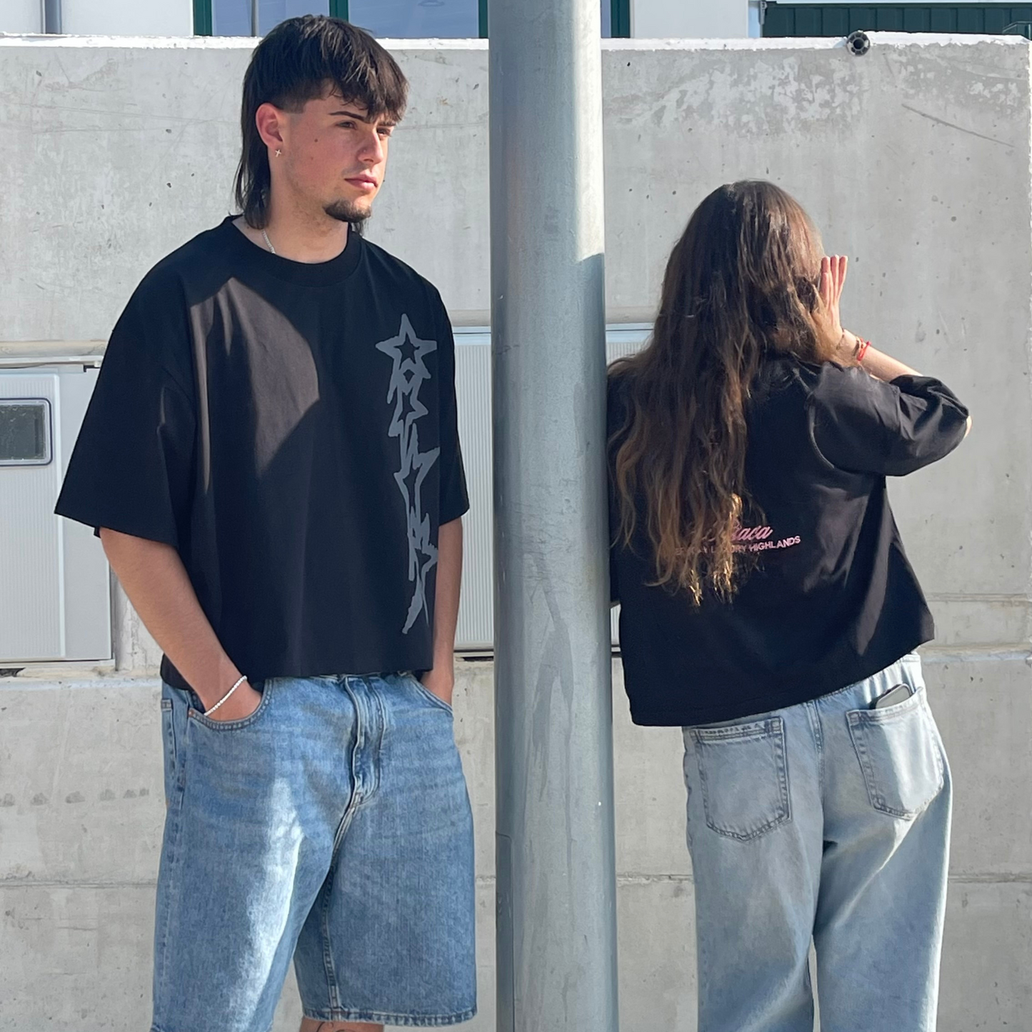 STARLINK BLACK BOXY TEE